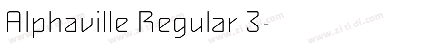 Alphaville Regular 3字体转换